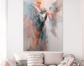 Abstract Angel Canvas Wall Art Minimalist Print Religious Decor