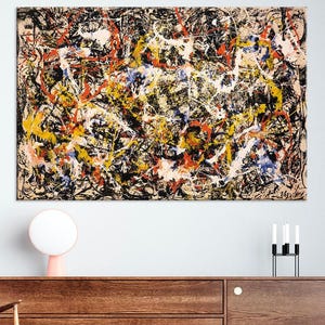 Jackson Pollock &#39;Convergence&#39; Reproduction: Abstract Expressionist Canvas Print