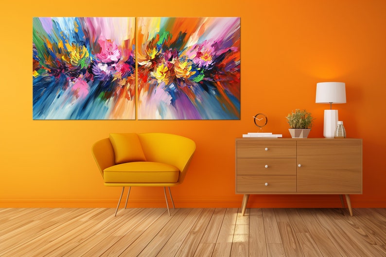 Colorful Abstract Canvas Print Modern Art Home Decor Abstract Print