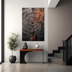 Abstract Tree Large canvas wall art Canvas print Tree ring art Wood texture Wood print Natural wall decor Farmhouse wall art