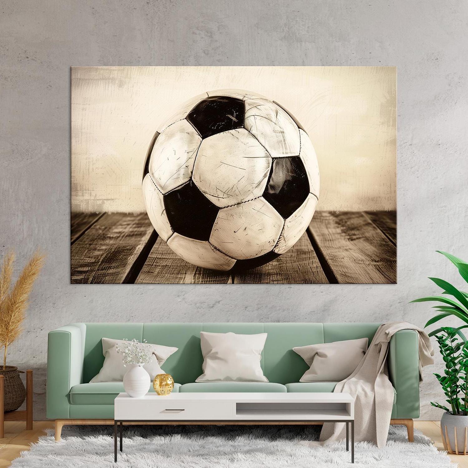 Soccer Ball Canvas Print: Large Sports Wall Art, Game Room Decor - Etsy
