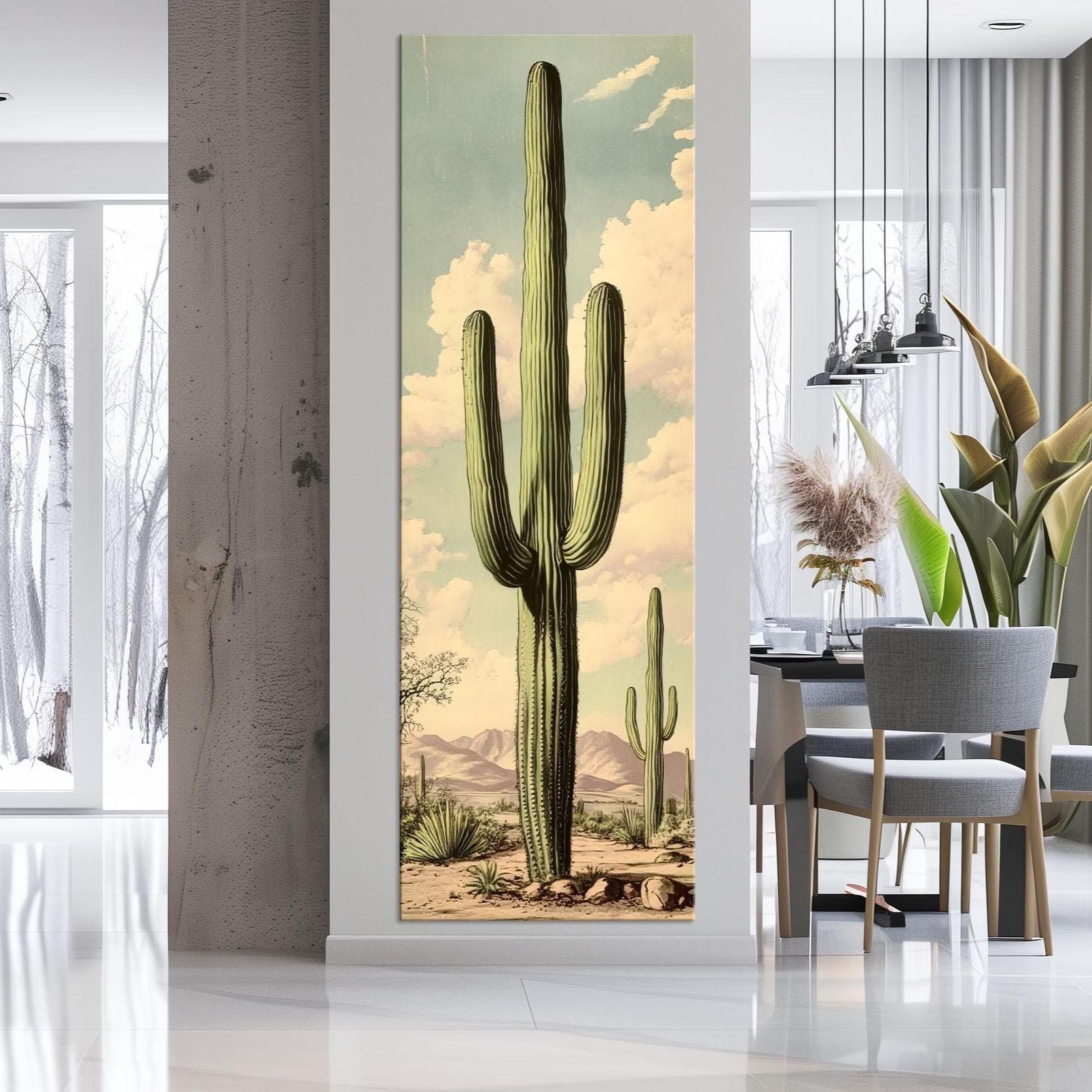 Saguaro Cactus Canvas Wall Art: Southwestern Desert Landscape Print - Etsy