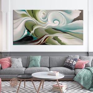 Georgia O&#39;Keeffe Large canvas wall art Canvas print Nature Forms Gaspe Giclee Modern canvas art Office wall decor Living room wall art
