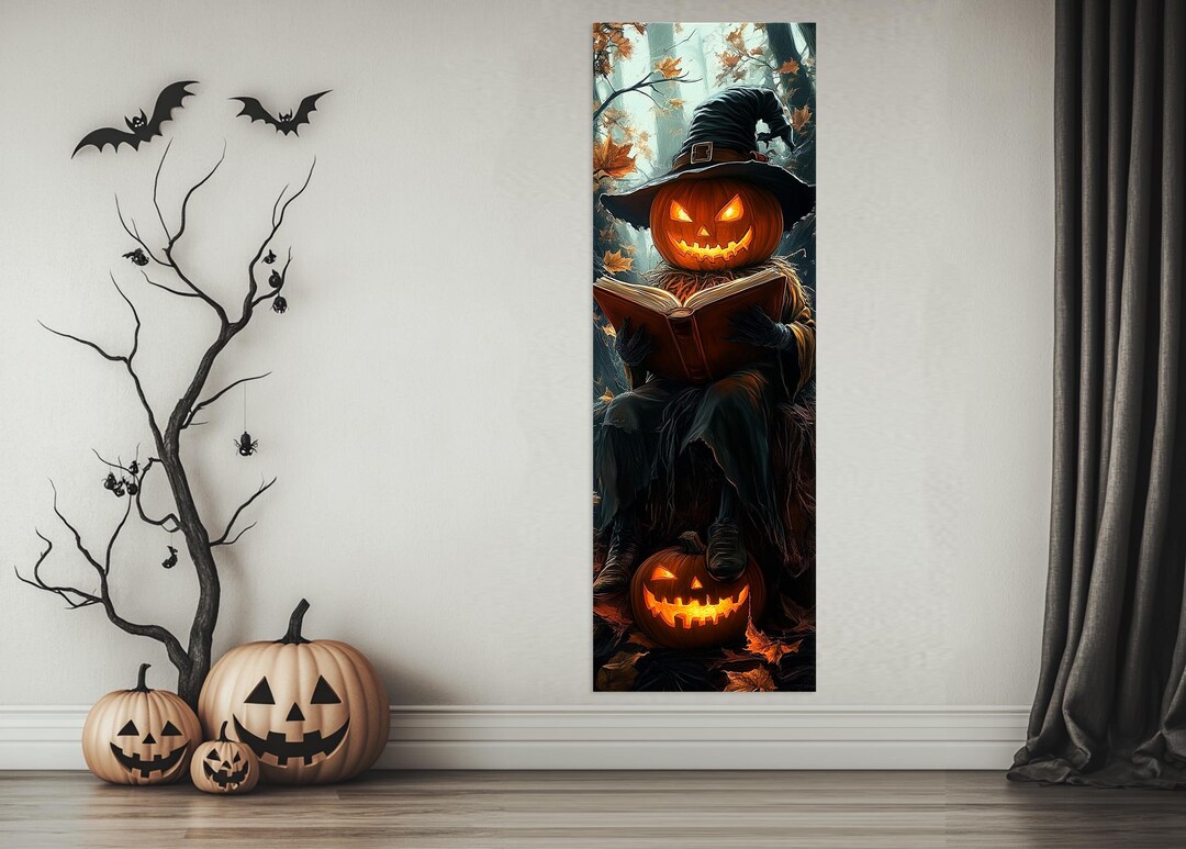 Jack O Lantern Large Canvas Wall Art Canvas Print Halloween Decor ...