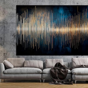 Abstract Soundwave Large canvas wall art Canvas print Music wall art Sound waves canvas Abstract print Music gifts Housewarming gift