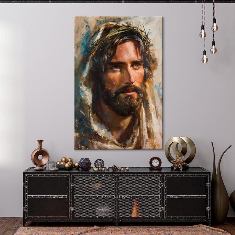 Jesus Christ Portrait Canvas Print: Religious Christian Wall Art - Etsy