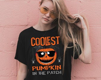 La citrouille la plus cool dans le patch SVG, Svg automne, Png automne en détresse, citrouille rétro garçon chemise Svg, fichiers Svg pour Cricut