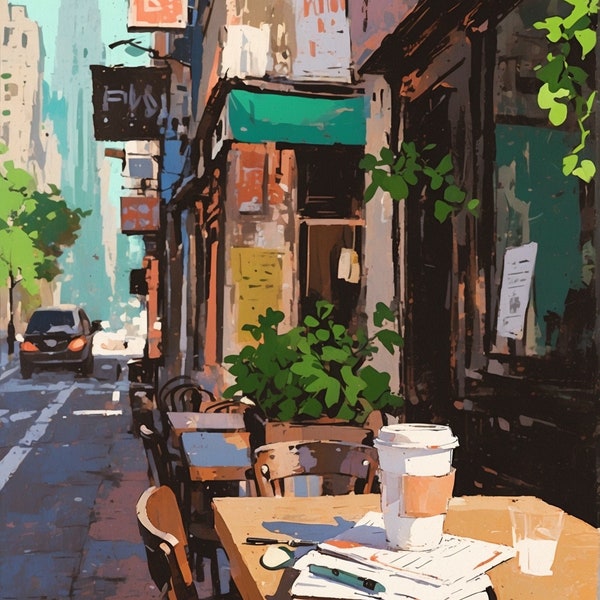 New York street cafe