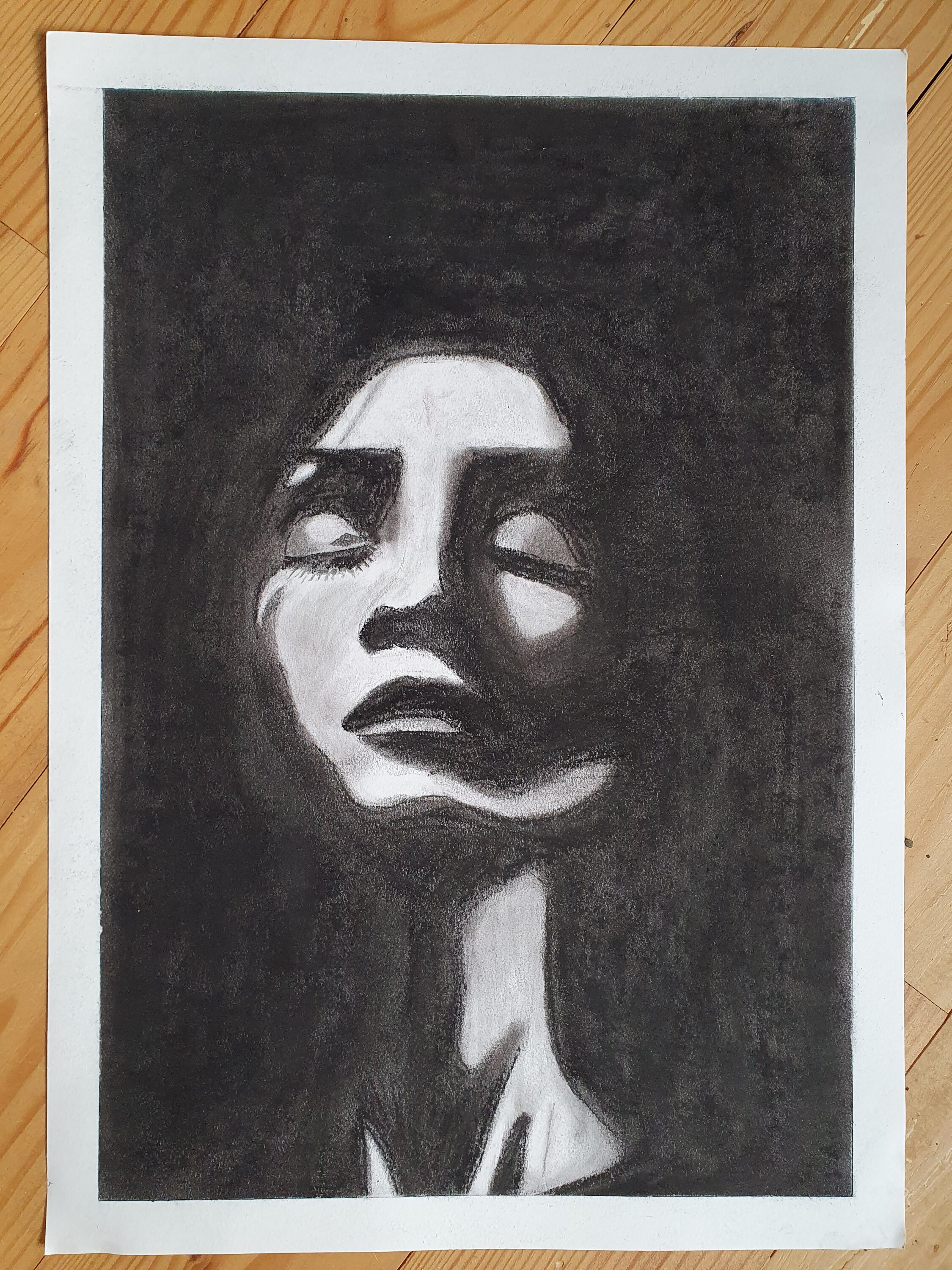 abstract art charcoal drawing (shadows and scratches)