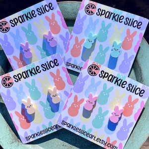 Easter Bunny Marshmallow Stud Earrings - Pastel Nostalgic Candy