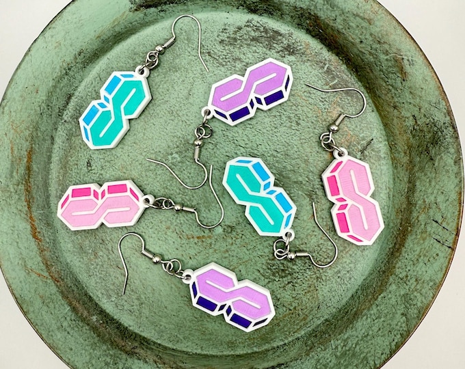 90s Nostalgic Stüssy S Dangle Earrings
