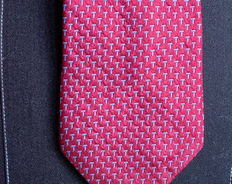 Benson and Clegg Ltd London silk Necktie with T Letter pattern / Designed for Transamine