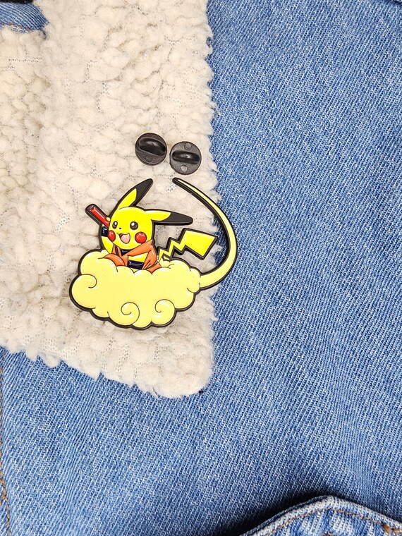 Pikachu DBZ Flying Nimbus Pokémon Enamel Pin/Broo… - image 2