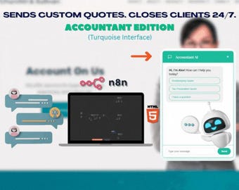 n8n Zitat Generation | Automatisierter Chat Bot/Widget für Wirtschaftsprüfungsunternehmen | Türkis-Interface