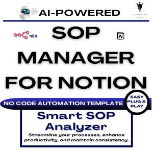 Gestion des SOP et workflow d'automatisation pour Notion | Analyseur intelligent de procédure standard d'exploitation | Alimenté par l'IA