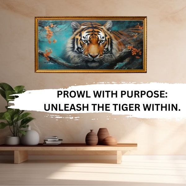 Tiger Wall Art | Encaustic Art Effect | Tiger Print | Wildlife Wall Art |  Digital Prints | Wild Cats