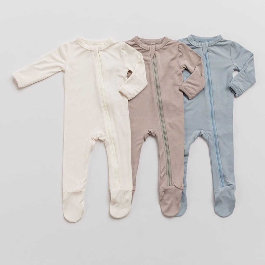 Bamboo Footed Pajamas Coming Home Outfit for Baby Boy Ethical Sleepwear