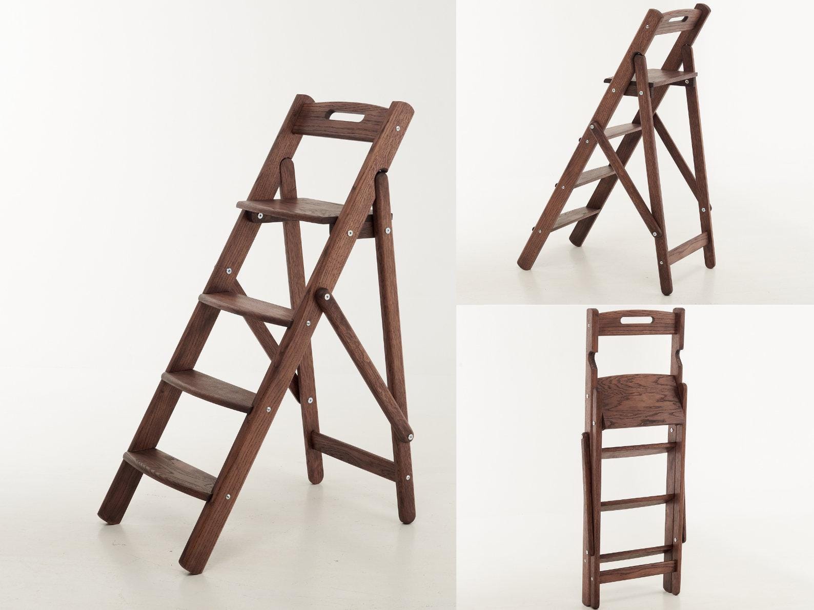 Best HD Pictures about  Wooden Folding Step Ladder  with No AI Images