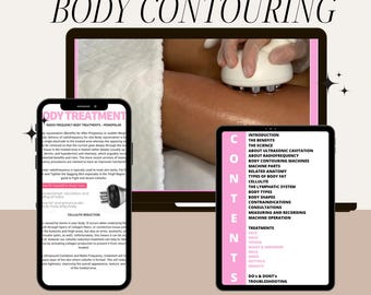 Body Contouring Training Handbuch Vorlage | Bearbeitbares Canva-Course-Handbuch | Kosmetikerin Ratgeber | Spa Training digitaler Download