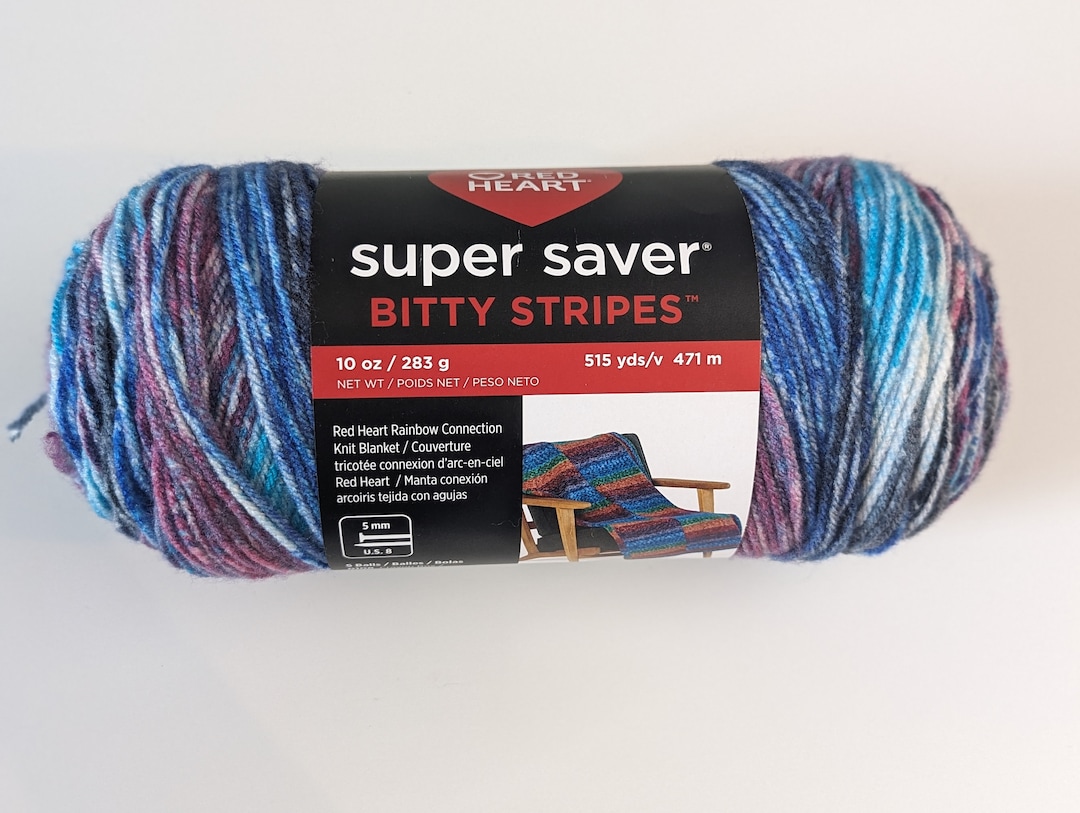BRAND NEW Red Heart Super Saver Bitty Stripes Etsy