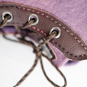 Winter purple wool boots image 3