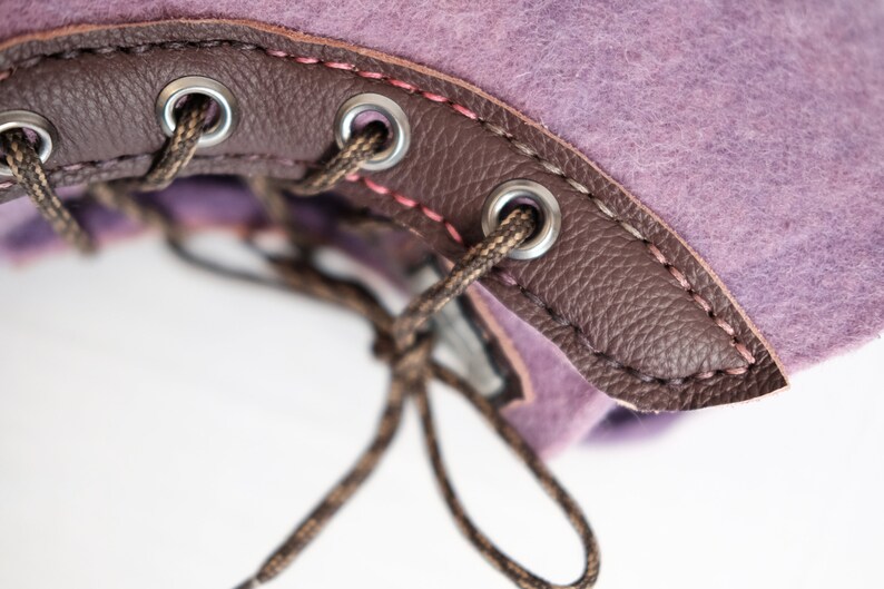 Winter purple wool boots image 3