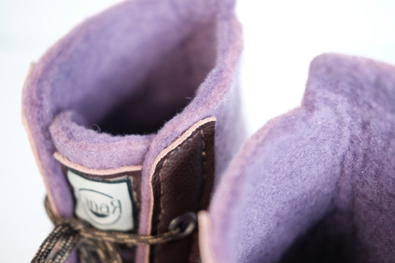 Winter purple wool boots image 2