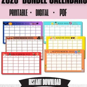 2025 EDITABLE Printable Calendar, Printable Fillable Monthly Calendar, 8.5 x 11 Portrait 12 month calendar Digital Planner