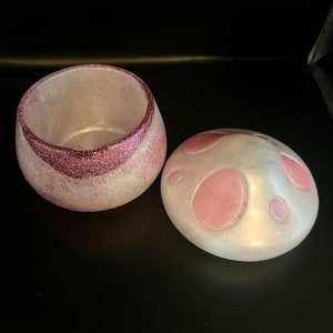 Handmade Resin Mushroom Jar with Lid - Unique gift made from resin by Loves2Stitch Bootique. Variety to choose from or custom order.