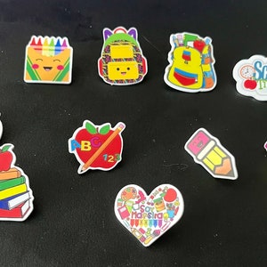 Charming School-Themed Enamel Pins - Perfect for Teachers and Students - by Loves2Stitch