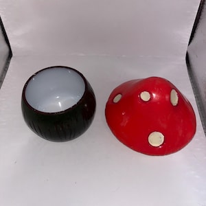 Handmade Resin Mushroom Jar with Lid. Variety to choose from or custom order.
