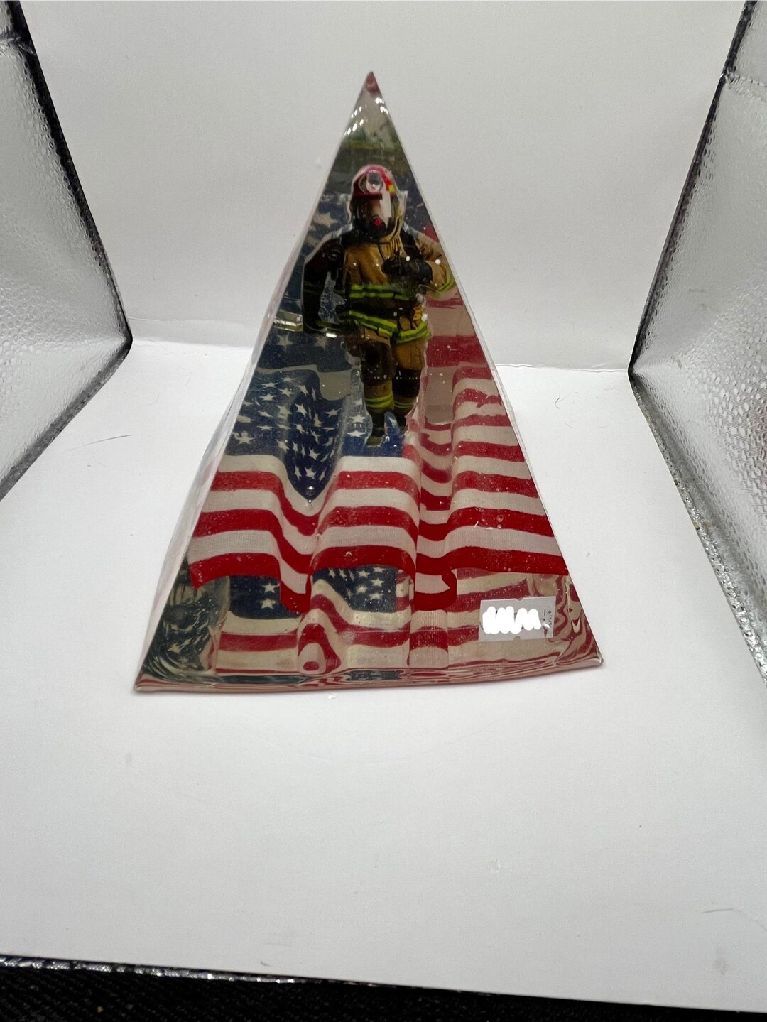 Large Resin Pyramid Fighter and an American Flag Decoration Made by ...