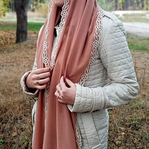 Brown Prayer Shawl — Eastern Christian Scarf. Womens Head Scarf image 4