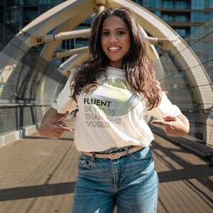 Fluent in More Than One World Shirt | Global Citizen Tee | Multicultural Statement T-Shirt | Cultural Intelligence Apparel image 4