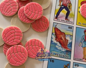 Loteria Game Concha Chips, Mexican Bingo, Party Favors, pan dulce, Fichas de juego, bingo, buenas (Set of 50)