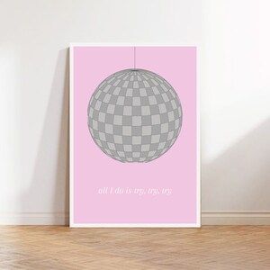 Cartel de Mirrorball - Cartel de Taylor Swift - Cartel rosa - DESCARGA DIGITAL
