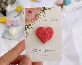 Bomboniere per matrimoni personalizzate piantabili - pacchetto di semi - carta per semi - regalo per baby shower - pianta insieme - lascia che l'amore cresca