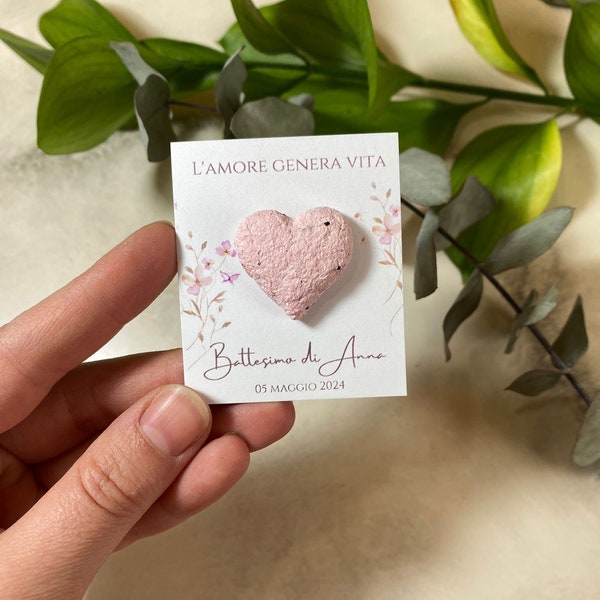 Plantable Personalized wedding seed favors- seed packet-seed paper- baby shower gift-plant me- let love grow