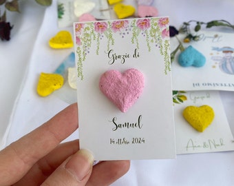 Bomboniere per matrimoni personalizzate piantabili - pacchetto di semi - carta per semi - regalo per baby shower - pianta insieme - lascia che l'amore cresca