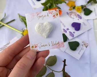 Bomboniere per matrimoni personalizzate piantabili - pacchetto di semi - carta per semi - regalo per baby shower - pianta insieme - lascia che l'amore cresca