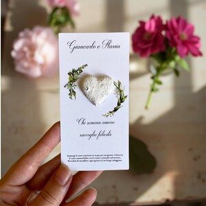 植えられる結婚式の記念品 | パーソナライズされたシードペーパーハート | 洗礼の記念品 | グリーティングカード | 洗礼の記念品 愛を育む | ギフトのひととき |