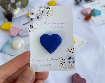 Bomboniere per matrimoni personalizzate piantabili - pacchetto di semi - carta per semi - regalo per baby shower - pianta insieme - lascia che l'amore cresca