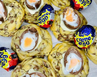 NYC Stuffed White Chocolate & Creme Egg Cookies