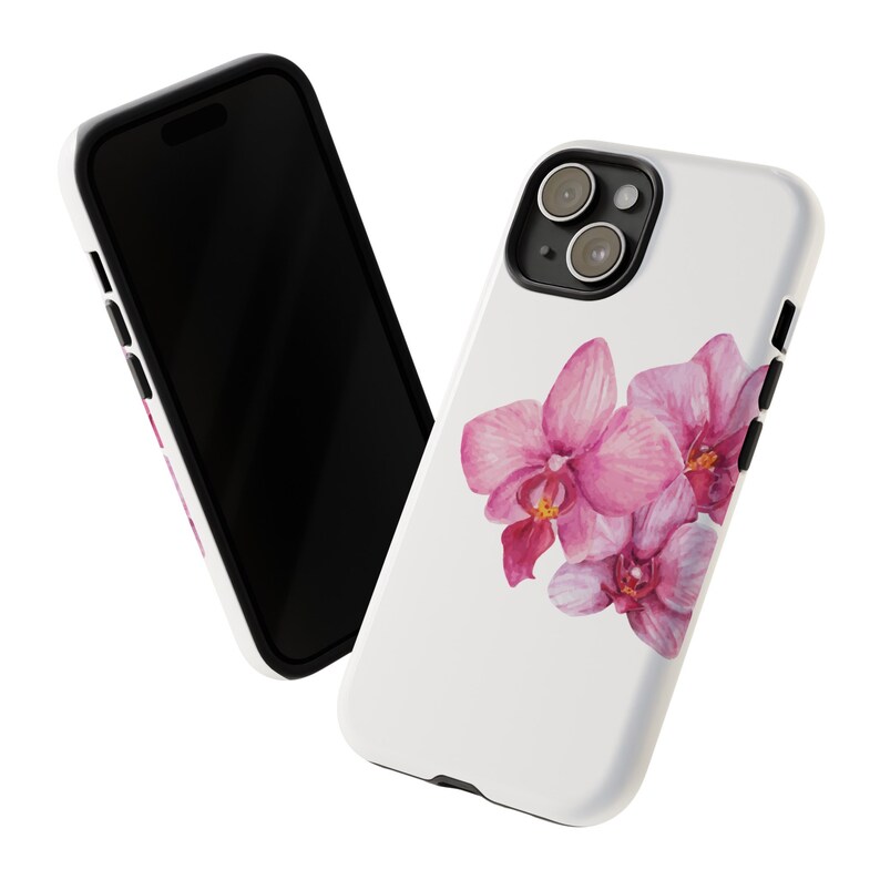 Pink Orchid Flower Phone Case, Trendy, Girly, Floral, Iphone, Google