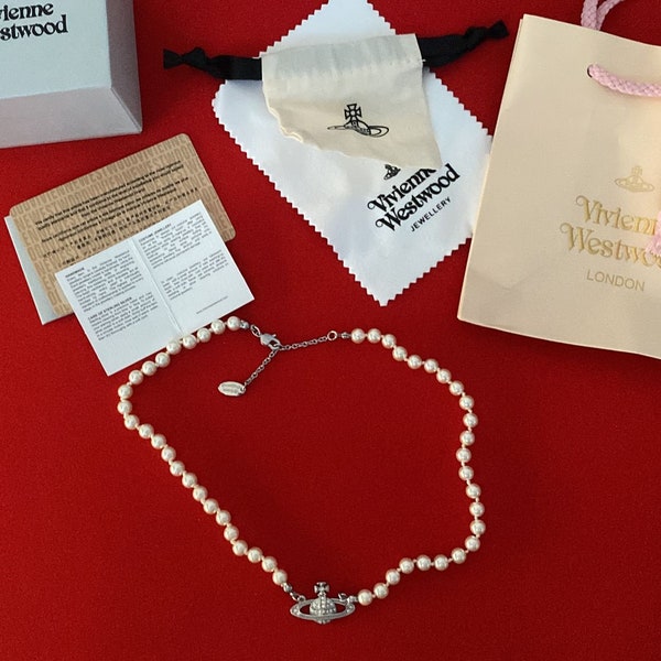 Vivienne Westwood Mini gargantilla/collar de perlas en bajorrelieve