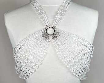 Beaded Top,Beaded Bra, Body Jewelry ,  Bralette, Handmade top