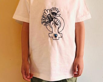 Hand Embroidered Women's Rights T-Shirt