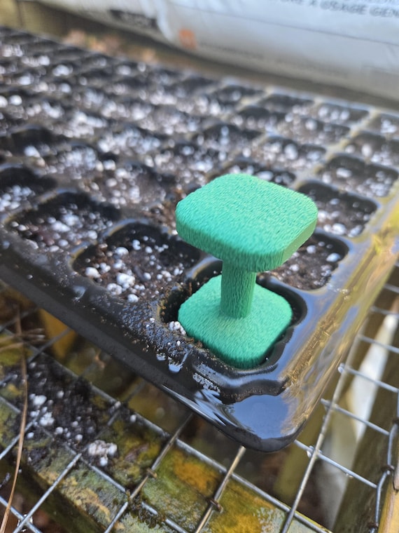 2 in 1 seed starting tool soil tamper and soil dimple
