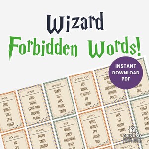 Può includere: Un set di 12 carte stampabili a tema mago. Ogni carta ha una parola diversa stampata in nero. Le parole sono: Gufo, Banchetto, Ragno, Uccello, Cibo, Nero, Chiave volante, Chiave, Ali, Tavoli, Gambe, Ali, Posto, Grande sala, Occhi, Penne, Becco, Cucina, Zanne, Volare, Peloso, Piatti, Peloso, Brillante, Penna, Occhiali, Gatto, Volare, Libro, Pipistrello, Aria, Carta, Ali, Scrivere, Occhi, Peloso, Pagine, Nero, Parole, Vedere, Peloso, Biblioteca, Halloween, Penna, Visione, Occhi, Spaventoso, Carta, Cornice, Nero, Strumento, Drago, e S.