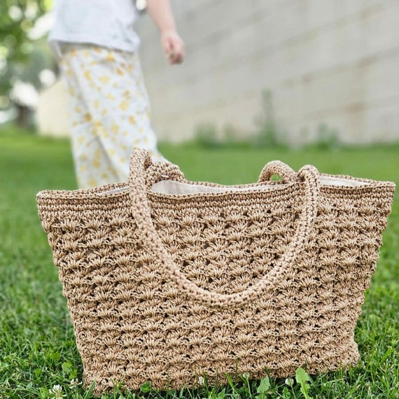 Bolso de Mujer de Cordel de Papel Tejido Artesanal Tipo Oysho Estilo Ecologico Etsy Mexico